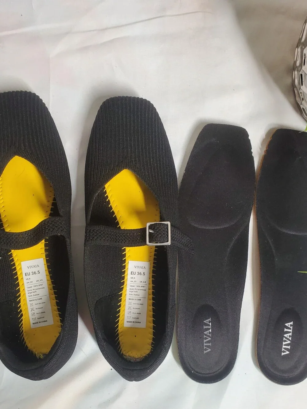 VIVAIA Margot Mary Jane Flats Black Size 36.5